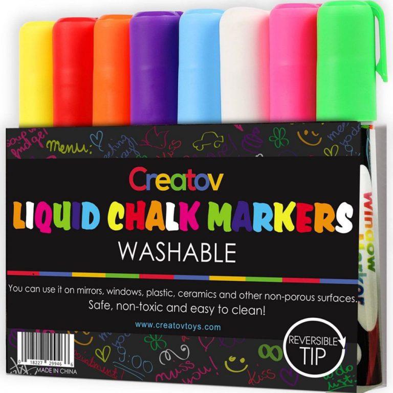 Liquid Chalk Washable Markers 8 Colored Chalk Markers Neon & White Safe & Eas..