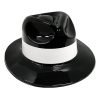 Black Plastic With White Band Gangster Fedoras (12 Pack) 3 57 94960204 8248 4963 afd7 d67223ed847f