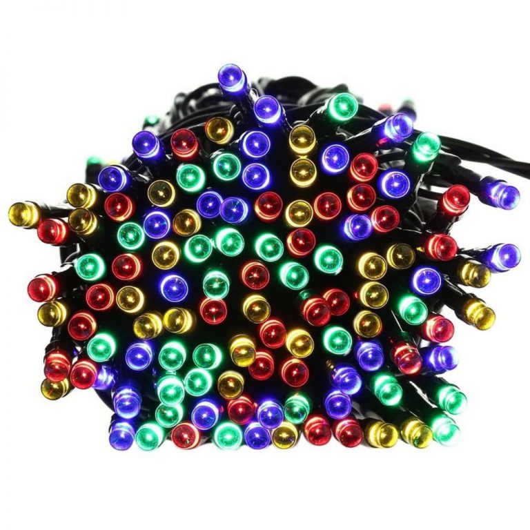 Luckled E7Z1Uase 200 Solar Powered Led String Lights 72-Ft Multi-Color