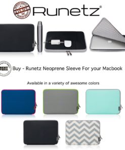 Runetz - 15-Inch Black Neoprene Sleeve Case Cover For Macbook Pro 15.4" With .. 9 57 962e4df0 881c 4d72 a192 f6e68c92356b
