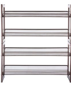 Langria 4-Tier Metal Mesh Utility Shoe Rack 28.9 12 32.3 Bronze 8 57 9638b052 4932 4cf8 bf10 8d5d7b4d1652