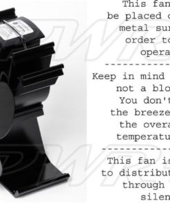 Alternative view of Wood Stove Fan Heat Powered Fan - Up To 200 Cfm Pwr+ Eco Fan For Wood Log Coa..