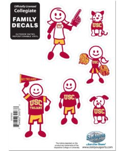 Ncaa Family Character Decals Large Usc Trojans