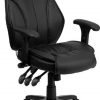 Flash Furniture High Back Leather Chair Black Black Leather 1