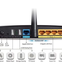 Alternative view of Tp-Link Archer C7 Ac1750 Dual Band Wireless Ac Gigabit Router 2.4Ghz 450Mbps+..