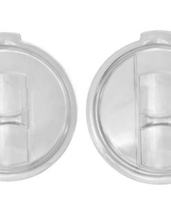 Set Of 2 - Spill Resistant And Splash Proof Lids With Slider Closure For 20 O..