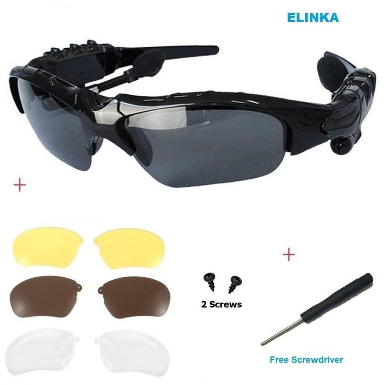 Elinka Wireless Music Bluetooth Sunglasses Headset Headphone For Iphone 5S 6 ..