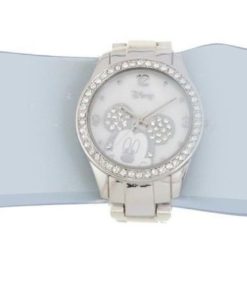Alternative view of Disney Women's Mk2128 Mickey Mouse Rhinestone Accent Silver-Tone Bracelet Watch