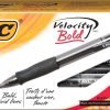 Bic Velocity Bold Ball Pen Bold Point (1.6Mm) Black 12-Count