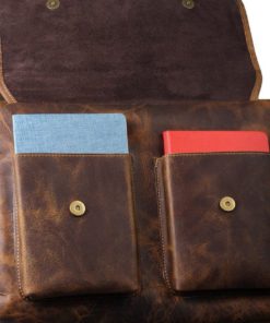 Kattee Men's Leather Durable Briefcase 16" Laptop Bag 12 57 9d076e23 5153 4a12 afcb ad7744cd99c2