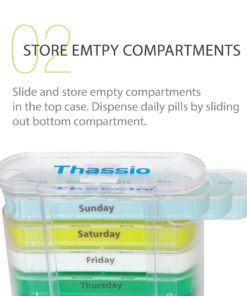 Pill Organizer Box Weekly Case With Pill Splitter Cutter - Premium Design - L.. 10 57 9d4b195b c4bf 4adf 8843 edac0b0746bf