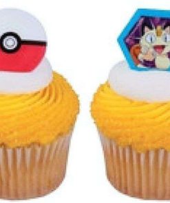 Alternative view of 24 Pokemon I Choose You Cupcake Rings Cake Toppers