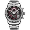 Burei Men's Chronograph Wrist Watches With Black Dial Metal Band 3 57 9fca57fe d5da 4ece a25e 26f031f12e48