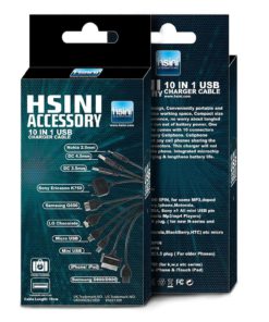 Alternative view of Hsini Mobile Phone 10-In-1 Usb Computer Charger - Retail Packaging - Black