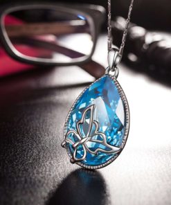 Brilla Pendant Necklace Women Fashion Jewelry 'Butterfly Dream' Teardrop Swar.. 24 57 a0695edc ab2b 4e3f b97a 8e93bbf875eb 1