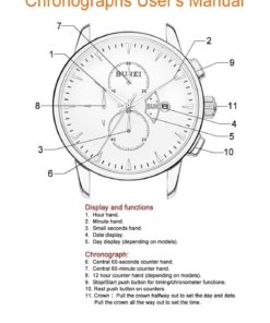 Burei Men's Day Date Chronograph Watch With Black Leather Band And Black Dial 12 57 a0b0273b efd4 4d2b a9d3 5a77a340ccec