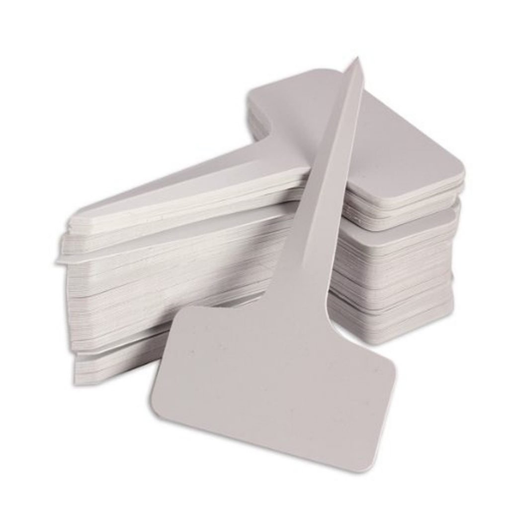 Vktech 100 Pcs 6 X 10Cm Plastic Plant T-Type Tags Markers Nursery Garden Labe..