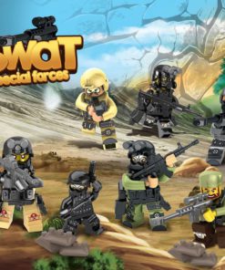 Alternative view of 12 Swat Special Forces Figures Including Flags & Symbols And Military Accesso..