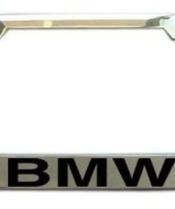 Alternative view of Bmw Chrome License Plate Frame With Black Text