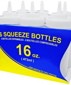 New Star Foodservice 26177 Plastic Wide Mouth Squeeze Bottles 16-Ounce Set Of..