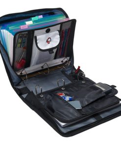 Alternative view of Case-It 2-In-1 Zipper D-Ring Dual Binder 2 Sets Of 2-Inch Rings Purple Dual-3..