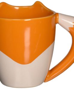 Alternative view of Thumbs Up Foxmug Ceramic Fox Shaped Mug Orange