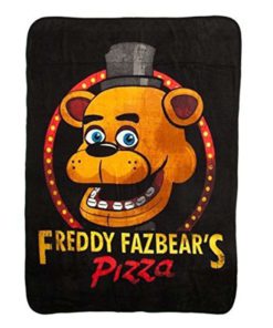 Bioworld Five Nights At Freddy Fazbear's Pizza Fleece Throw Blanket 48" X 60"