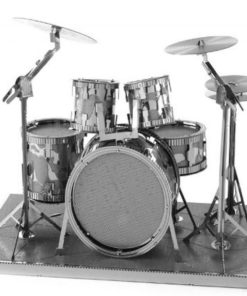 Alternative view of Metal Earth 3D Laser Models Musical Instrument Set Of 3 - Drum Set Electric B..
