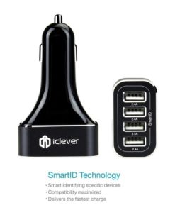 Alternative view of Iclever Boostdrive 48W 9.6A 4-Port Usb Port Car Charger Multi-Port Power Adap..