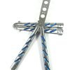 Icetek Sports 44514 Deluxe Metal Steel Practice Balisong Butterfly Trainer Blue 2 57 a695d94a 5c92 43f6 93d1 53f7ba331356