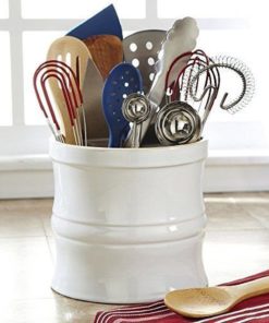 Chefs Kitchen Tool Crock White