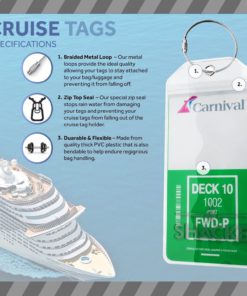 Cruise Tags - Luggage Etag Holders Zip Seal & Steel Loops Thick Pvc 8 Pack 7 57 a8b0ff8e b8e3 4e9c 8ec3 1d2a5f795173