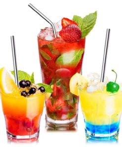 Mullier Set Of 6 Stainless Steel Reusable Drinking Straws And Cleaning Brush .. 8 57 ac44dbe8 8adf 4ca6 8c87 afc71d8f5061