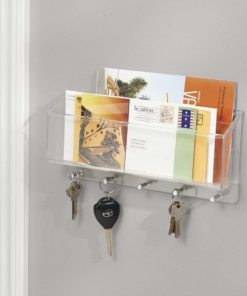 Alternative view of Mdesign Mail Letter Holder Key Rack Organizer For Entryway Kitchen - Wall Mou..