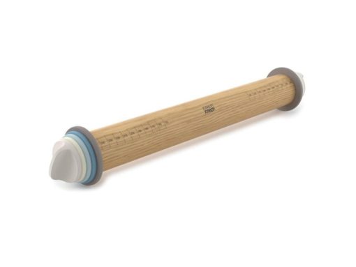 Joseph Joseph 20036 Adjustable Rolling Pin Removable Rings Beech Wood Classic..