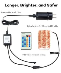 Taotronics Dimmable Outdoor String Lights 66Ft Copper Wire Light Complete Wat.. 11 57 af61dadb 88fc 4c86 aaf7 903c74a250bb