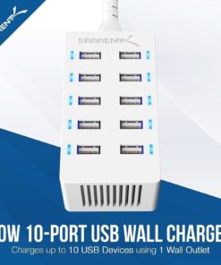 Sabrent 60 Watt (12 Amp) 10-Port Family-Sized Desktop Usb Rapid Charger. Smar.. 11 57 af806543 9349 4e77 be1a 887b1aaa5b45