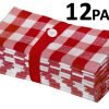 Cotton Craft 12 Pack Gingham Checks Oversized Dinner Napkins - Red - Size 20X.. 15 57 b00eb8f6 ab55 4802 9459 0446a5c5e0ed