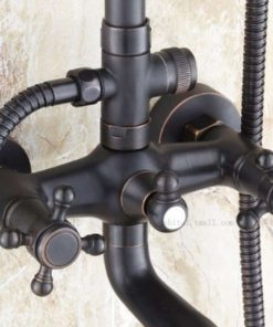 Luxury Oil Rubbed Bronze Bath Shower Faucet Set 8" Rain Shower Head + Hand Sh.. 8 57 b00f7db9 1dcd 43a2 a1b0 e57262b768c5