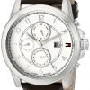 Tommy Hilfiger Men's 1710294 Stainless Steel Watch With Brown Leather Band 13 57 b0ad28af d20b 4ba6 a759 e5f2255a0939