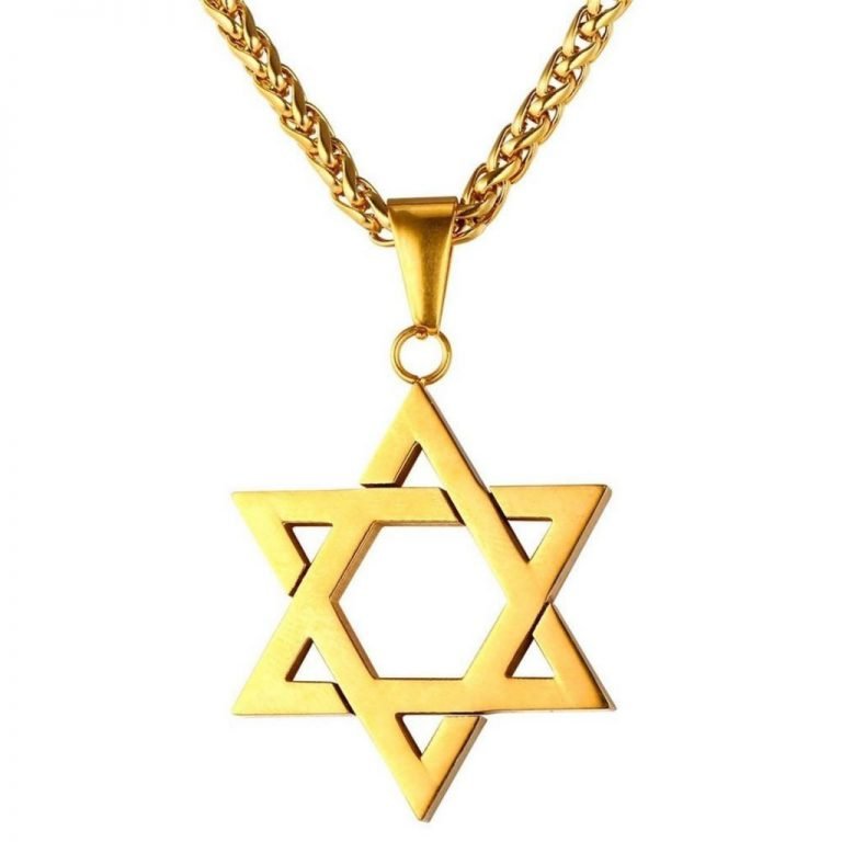 U7 Jewish Jewelry Magen Star Of David Pendant Necklace Women Men Chain Black ..