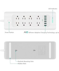 Aukey Surge Protector 6 Ports 6A Usb Charger With 8 Outlets Power Strip 5Ft C.. 9 57 b3345c6d 64a7 48e1 b51f bf4cd9f4e48d