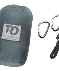 Alternative view of Twisted Root Design Big Mozzi Hammock Smoke Grey