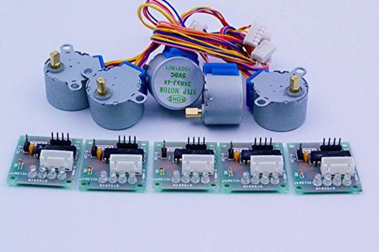 Coobl 5Sets Stepper Motor 28Byj-48 5V Dc 4-Phase 5-Wire + Uln2003 Driver Board