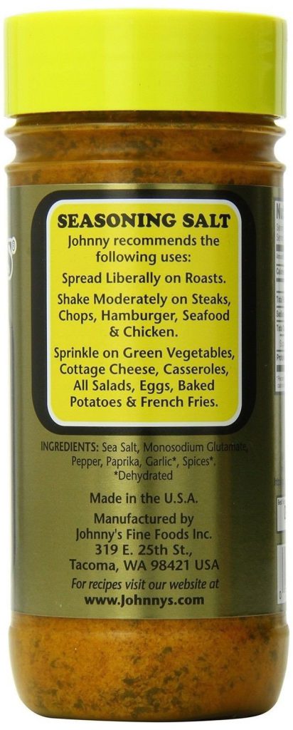 Johnny's Seasoning Salt 16 Ounce (Pack Of 12) - $62.95