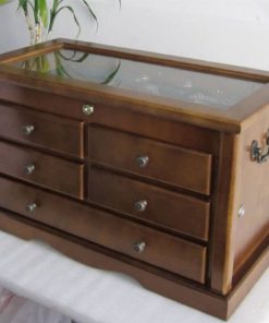 Alternative view of Collector's Choice Knife Display Case Cabinet Storage Cabinet Solid Wood Gall..