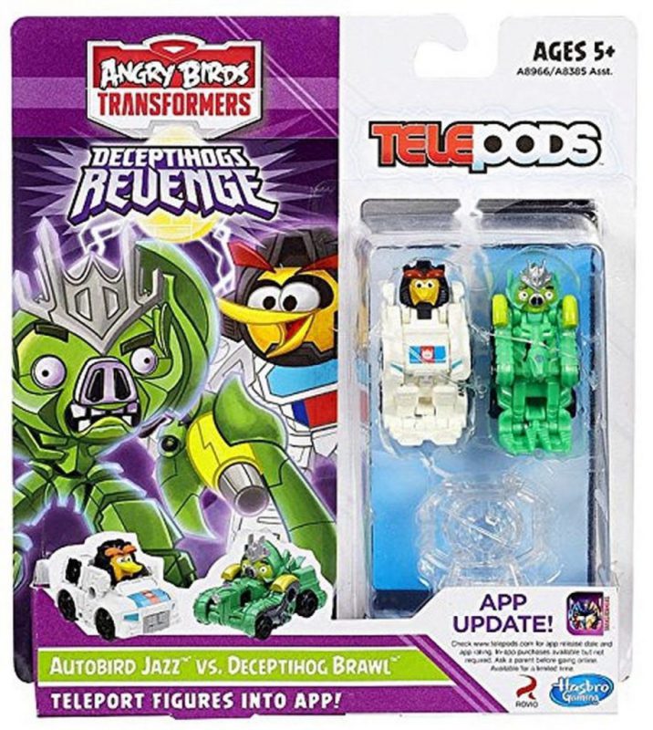 Angry Birds Transformers Telepods Autobird Jazz Bird Vs. Deceptihog Brawl Pig..