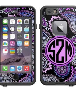 Skin Decal Monogram For Lifeproof Apple Iphone 6 Case - Pink Purple Paisley 5 57 b7eafc7d f331 4f0e b0a4 3ddd096d9fa6