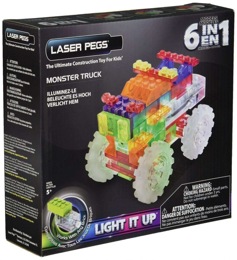 Laser Pegs 6-In-1 Monster Truck Building Set