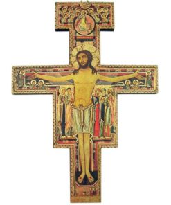 Saint Francis Of Assisi San Damiano Wooden Wall Cross 8 Inch